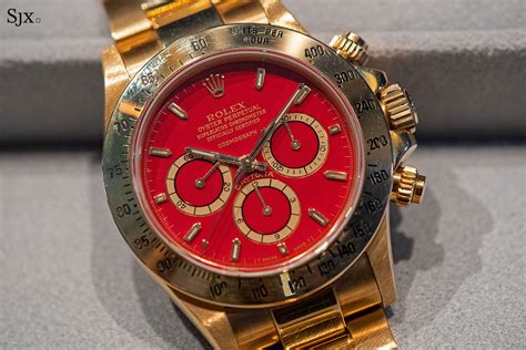 rolex daytona red.